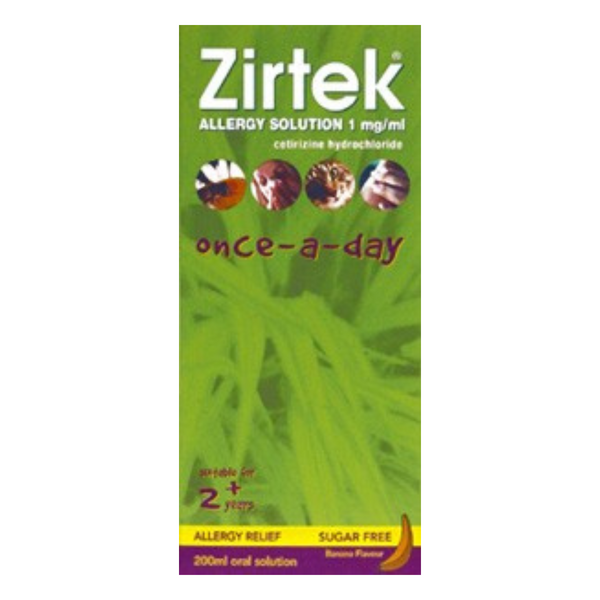 Zirtek - Cetirizine Allergy Solution 200ml (P)
