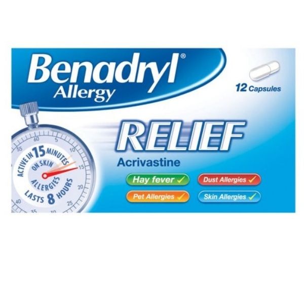 Benadryl - Allergy relief 12 Capsules