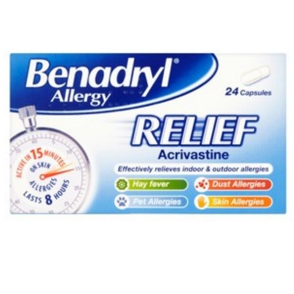 Benadryl - Allergy Relief 24 Capsules