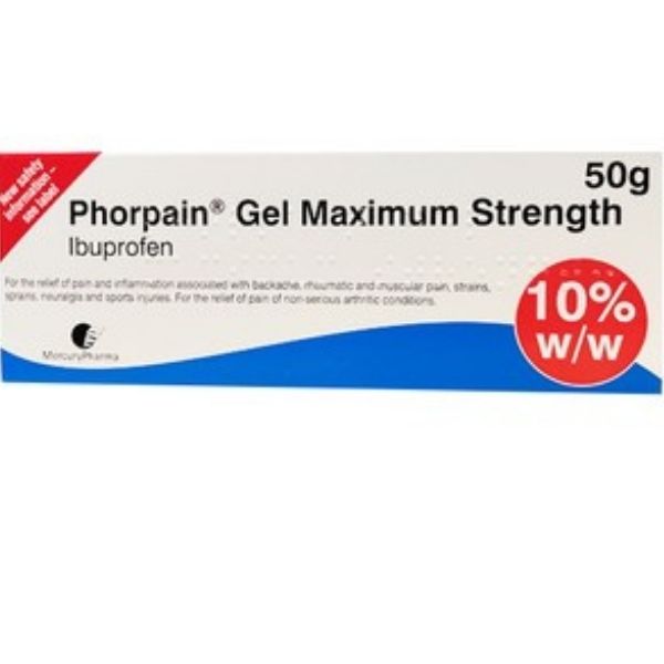 Phorpain - Maximum Strength Ibuprofen 10% Gel 50g