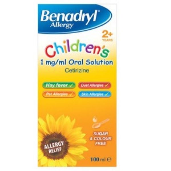 Benadryl - Allergy Relief 1mg Solution Childrens 100ml