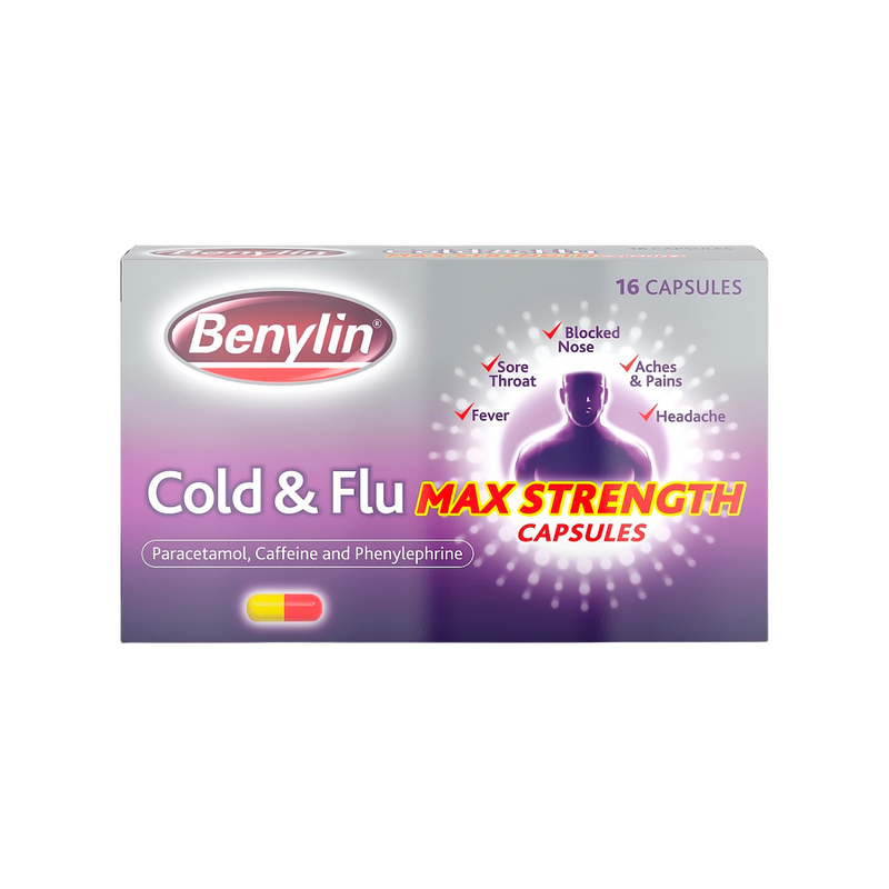 Benylin - Cold & Flu Max Strength Capsules (16)