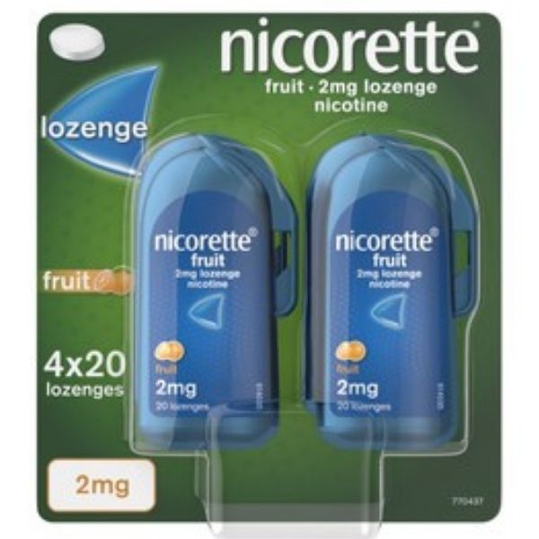 Nicorette - Fruit 2mg Lozenges 4 X 20