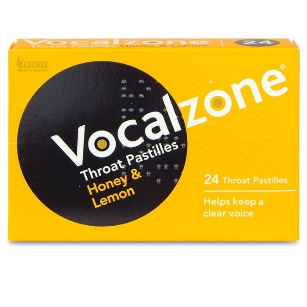 Vocalzone - Honeylemon Throat Pastilles 24x