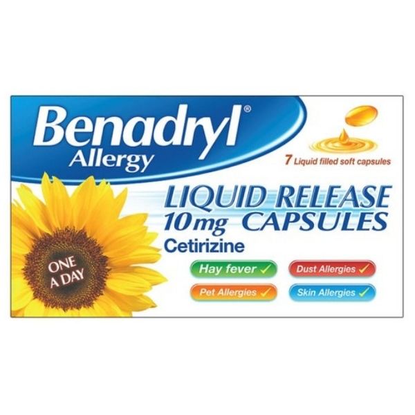 Benadryl - Allergy Liquid Release 10mg Pack of 7