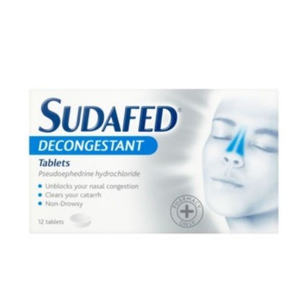 Sudafed - Decongestant x12 Tablets (P)
