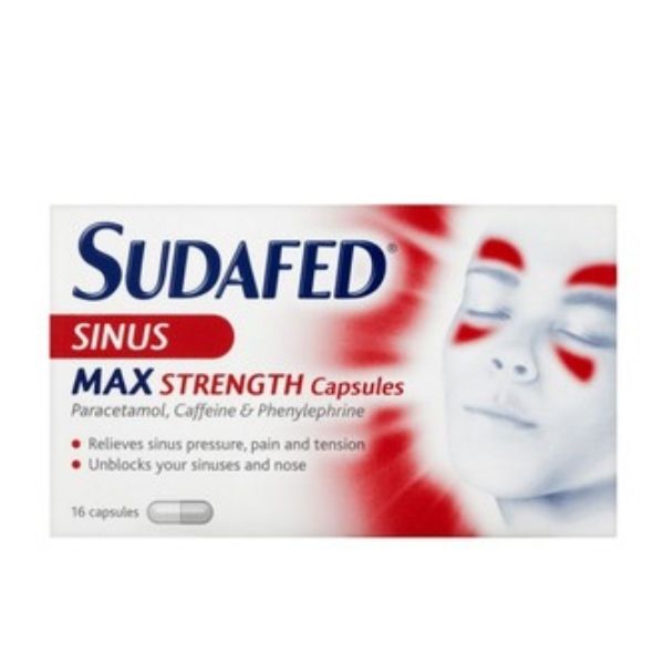 Sudafed - Sinus Max Strength Capsules Pack of 16
