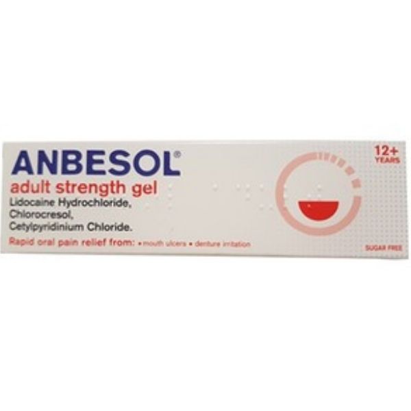 Anbesol Adult Strength Oral Pain Relief Gel 10g