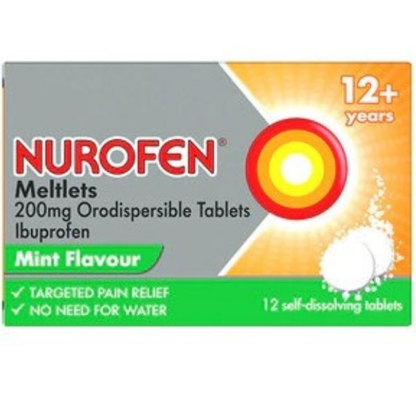 Nurofen - Meltlets Orodispersible 12+ Years Tablets 12x 200mg