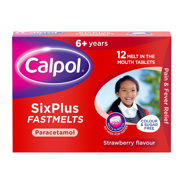 Calpol - Six Plus Fastmelts 250mg Orodispersible 12 Tablets
