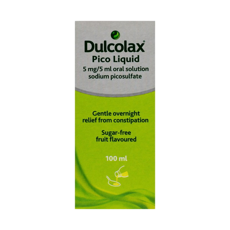 Dulcolax Pico Liquid Laxative (Sodium Picosulfate) 5mg/5ml Oral Solution (Adult) – 100ml