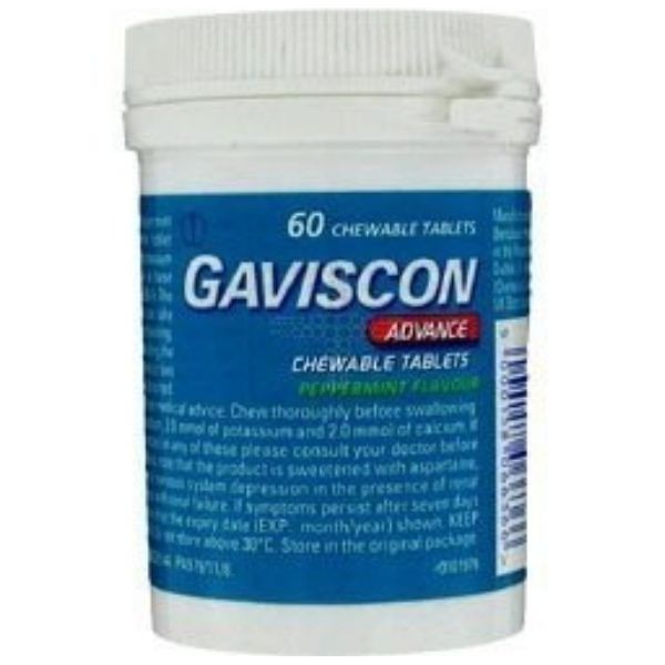 Gaviscon - Advance Mint Chewables 60s