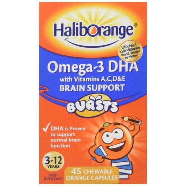 Haliborange - Omega 3 DHA 45 orange chewable Tablets