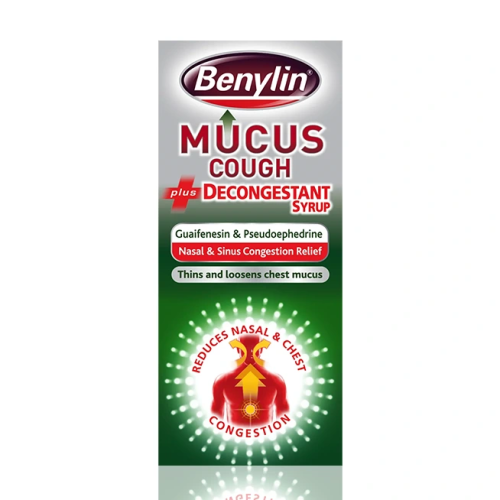 Benylin Mucus Cough Plus Decongestant Syrup 100ml The French Pharmacy