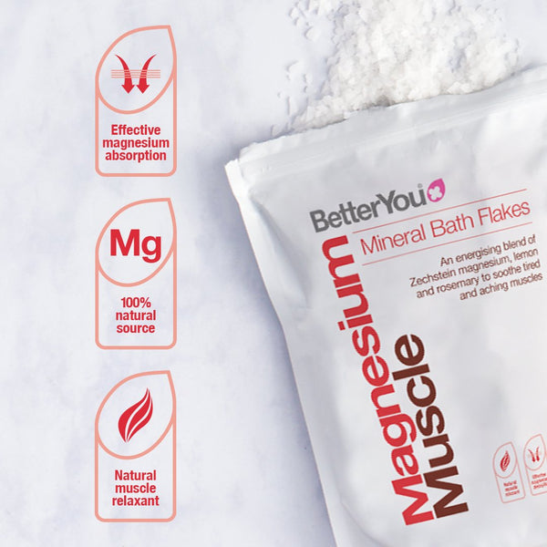 BetterYou - Magnesium Muscle Mineral Bath Flakes 1kg