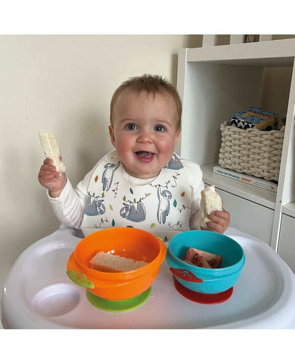 Nuby - Stackable Suction Bowls With Lids 2 Pieces