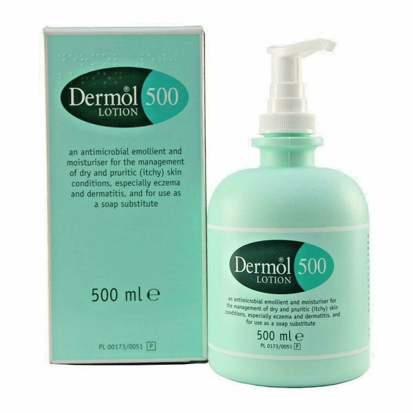 Dermol - Lotion 500 Moisturiser and Soap Substitute Antimicrobial Emollient 500 ml