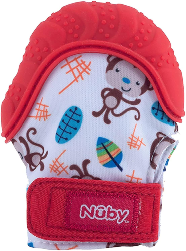 Nuby Teething Mitt Red The French Pharmacy